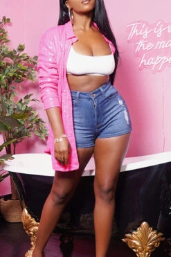 Sequined Lapel Sparkly Button Down Mini Dress 22 Sequined Lapel Sparkly Button Down Mini Dress -Clothing Outlet Store H21122945 RR 6 9c5bae0c a356 46a5 8dab 655700e3b648