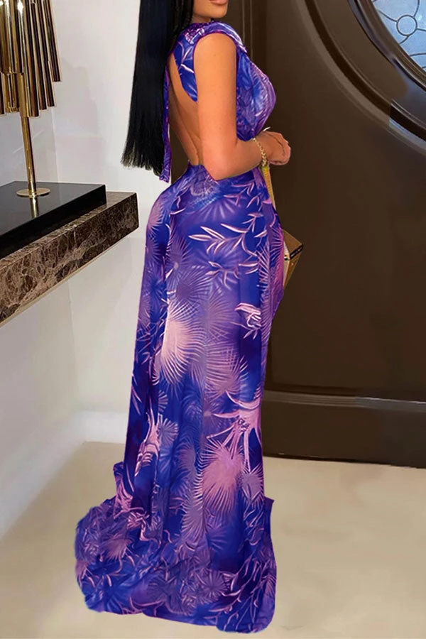 Leaf Print Romantic Cutout One Piece & Cover Up 11 Leaf Print Romantic Cutout One Piece & Cover Up - Image 11