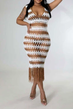 Wavy Lines Crochet Cutout Stunning Tassel Midi Dress Beachwear 17 Wavy Lines Crochet Cutout Stunning Tassel Midi Dress Beachwear -Clothing Outlet Store H22061460 WH 4 dcf3683d 8e98 40c7 9e22 c72b7150140d