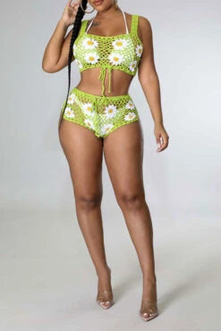 Flower Pattern Pretty Crochet Cutout Drawstring Pant Suit Beachwear -Clothing Outlet Store H22061461 GR 3 9a8d0c0b 2d02 4313 b7b1 29fcebde1c4c