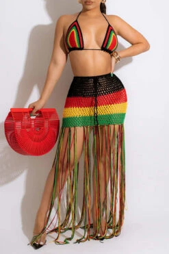 Rainbow Romantic Crochet Cutout Tassel Dress Suit Beachwear 7 Rainbow Romantic Crochet Cutout Tassel Dress Suit Beachwear -Clothing Outlet Store H22062060 RT 3 7330a950 426e 4768 9ac7 03f82896f624