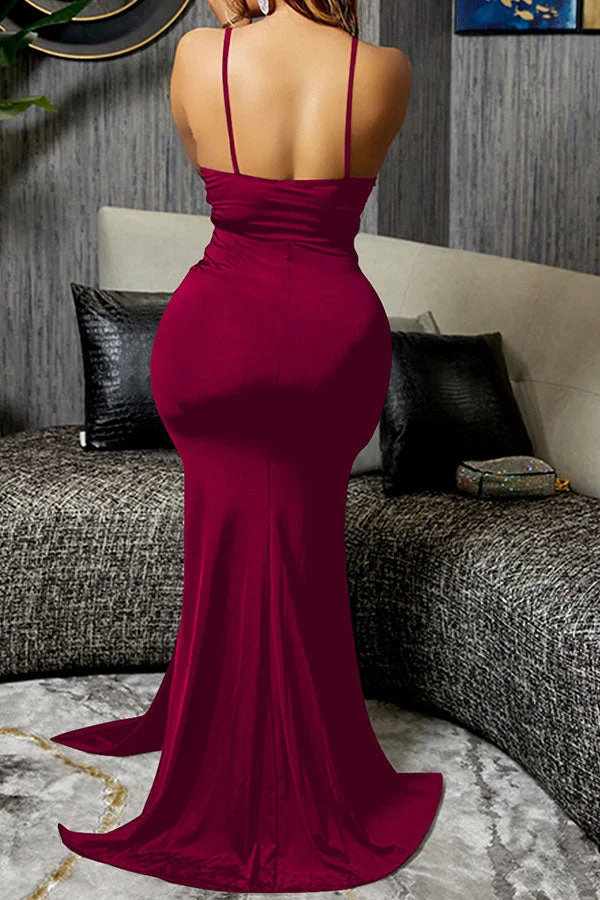 Lace Patchwork Elegant High Low Irregular Maxi Dress 2 Lace Patchwork Elegant High Low Irregular Maxi Dress - Image 2