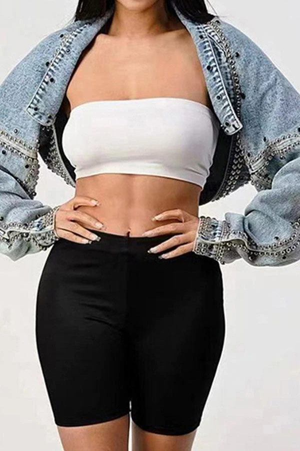 Rivet Design On-trend Cape Style Denim Jacket 5 Rivet Design On-trend Cape Style Denim Jacket - Image 5