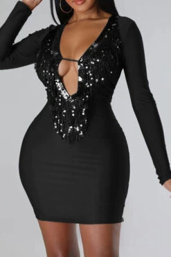 Sequined Tassel Party Backless Bodycon Mini Dress 12 Sequined Tassel Party Backless Bodycon Mini Dress -Clothing Outlet Store H22081554 BK 1 ed298f60 b664 44e7 bc52 27083d6f5758