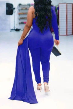Solid Color One Shoulder Party Ribbons Irregular Jumpsuit -Clothing Outlet Store H22083095 BL 3 45628532 ef72 4712 bb65 fbd4e2155d89