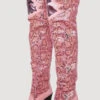 Pink Snake Print Patchwork Modern Boots
