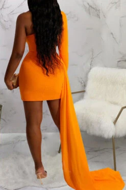 Solid Color Striking Trailing Irregular Mini Dress -Clothing Outlet Store H22101828 OR 2 7b538b8f eae6 413e 9ff3 80389d1d5c98