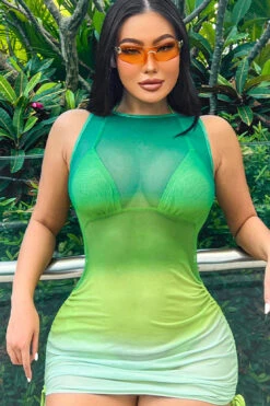 Gradient Stylish Drawstring Three Pieces