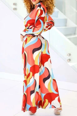 Abstract Print Urban Wide Leg Jumpsuit -Clothing Outlet Store H23021686 RT 3