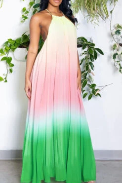 Gradient Simple Backless Flowy Pleated Maxi Dress -Clothing Outlet Store H23032074 GR 4 100cfe8d cf89 4036 87f4 14826ddadf2b
