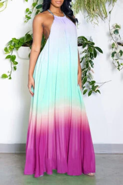 Gradient Simple Backless Flowy Pleated Maxi Dress -Clothing Outlet Store H23032074 PU 2 6ca700c2 8dac 4374 9a90 74e46872eff4