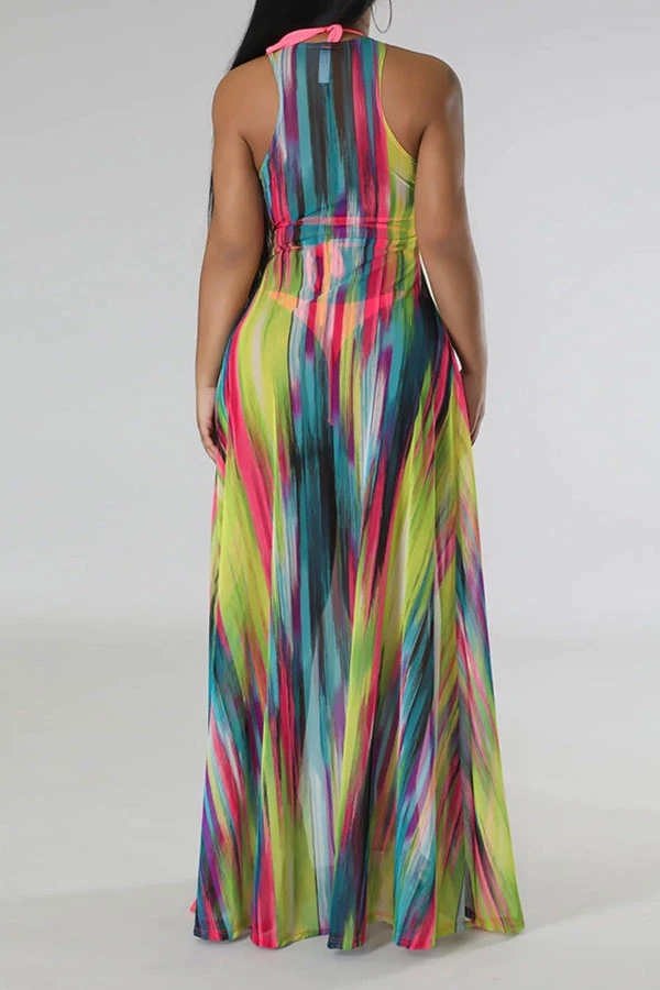 Tie Dye Colorful High Split Three Pieces 3 Tie Dye Colorful High Split Three Pieces - Image 3