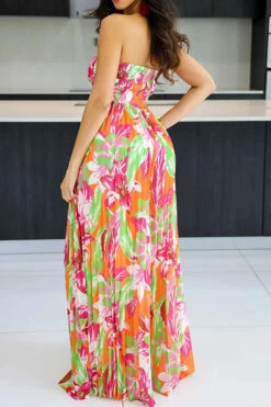 Floral Print Twisted Detail On-trend Pleated Jumpsuit -Clothing Outlet Store H23032089 RE 2 e4b64d8b 4028 41fb b3e4 9c3dd7cc2350