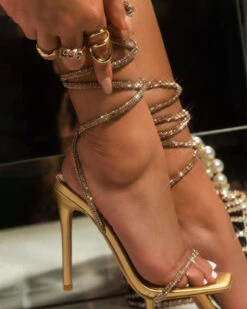 Solid Color On-trend Strappy Square Toe Sandals -Clothing Outlet Store H23041444 GO 1