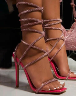 Solid Color On-trend Strappy Square Toe Sandals