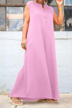 Solid Color Relaxed Wide Leg Jumpsuit -Clothing Outlet Store H23041934 PI 2