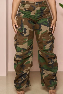 Camouflage Modern Multi Pocket Jeans