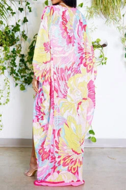 Floral Print Patchwork Beachy Flowy Pant Suit -Clothing Outlet Store H23050531 RR 4