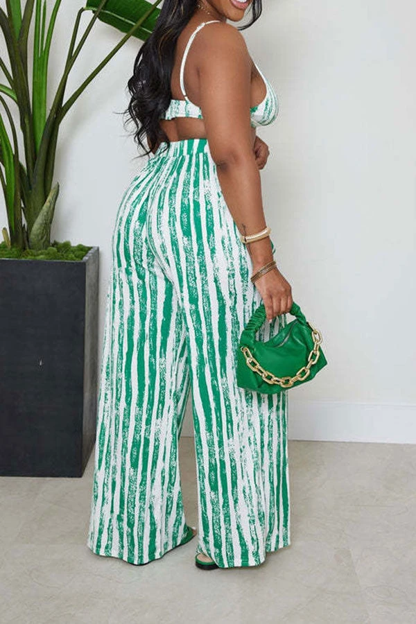 Tie Dye Striped Stylish Wide Leg Pant Suit 5 Tie Dye Striped Stylish Wide Leg Pant Suit - Image 5