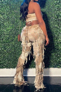 Tie Dye Cool Patchwork Tassel Pant Suit 13 Tie Dye Cool Patchwork Tassel Pant Suit -Clothing Outlet Store H23060916 AP 3