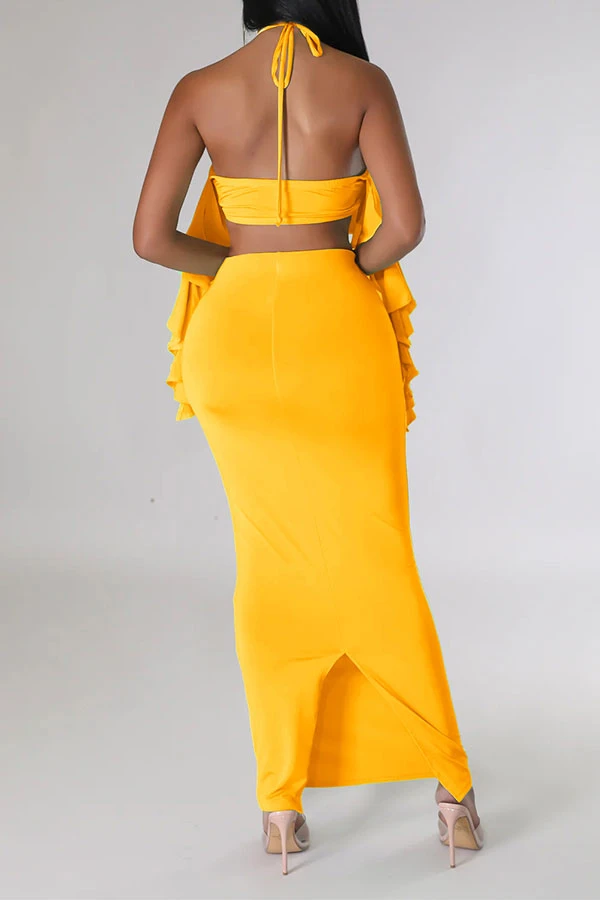 3D Rose Decor Ribbons Glamorous Skirt Suit 4 3D Rose Decor Ribbons Glamorous Skirt Suit - Image 4