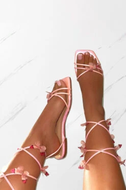 3D Butterfly Decor Girly Strappy Sandals
