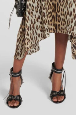 Rivet Design Punk Zipper Tassel Sandals -Clothing Outlet Store H23061654 BK 2