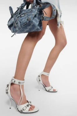 Rivet Design Punk Zipper Tassel Sandals -Clothing Outlet Store H23061654 WH 1