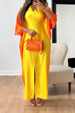 Gradient Undeniable High Split Maxi Dress 21 Gradient Undeniable High Split Maxi Dress -Clothing Outlet Store H23062549 YE 1