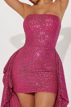 Sequined Sparkly Patchwork Trailing Maxi Dress -Clothing Outlet Store H23072017 RR 3