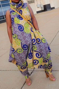 Tribal Print Hippy Harem Jumpsuit