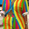 Rainbow Checked Cozy Pant Suit